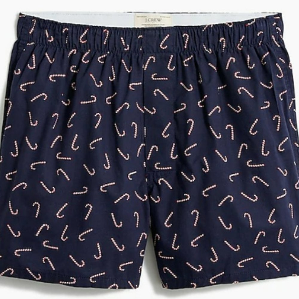 J Crew Woven Boxers - Navy Classic Red M (AS576)